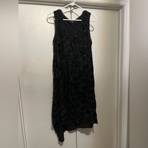 White House Black Market Textured Black Mini Dress